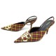 NEUF CHAUSSURES BALENCIAGA ESCARPINS BB TOILE PIED-DE-POULE 37 SHOES PUMPS 895€