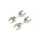 BOUTONS DE MANCHETTES HERMES GAETAN DE PERCIN FER A CHEVAL ARGENT 925 CUFFLINKS