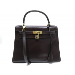  SAC HERMES KELLY 29CM CUIR MARRON 