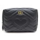 NEUF POCHETTE GUCCI TROUSSE A MAQUILLAGE GG MARMONT 476165 CUIR NOIR WALLET 390€