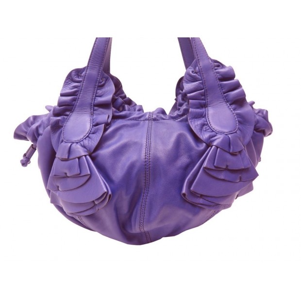 NEUF SAC A MAIN VALENTINO GARAVANI CUIR VIOLET 