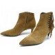 NEUF CHAUSSURES SAINT LAURENT 375359 BOTTINES A FRANGES 41 FRINGE BOOTS 1050€