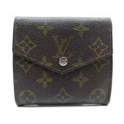 PORTEFEUILLE LOUIS VUITTON ELISE TOILE MONOGRAM MARRON 