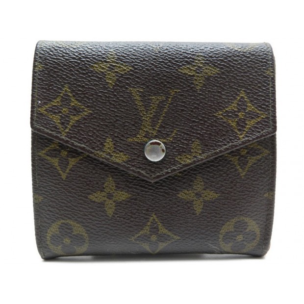 PORTEFEUILLE LOUIS VUITTON ELISE MONOGRAM TOILE MARRON BROWN CANVAS WALLET 435€