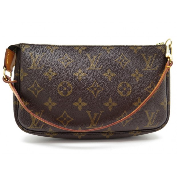 POCHETTE LOUIS VUITTON ACCESSOIRES TOILE MONOGRAM M40712 NM CUIR MARRON BAG 400€