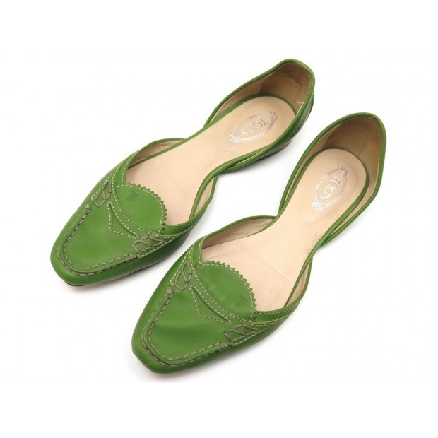 BALLERINES TODS 37 CUIR VERT 