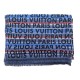 NEUF ETOLE LOUIS VUITTON TAG STRIPES M70524 LAINE SOIE BLEU FOULARD SCARF 595€