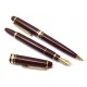 PARURE 2 STYLOS PLUME + CRITERIUM MONTBLANC MOZART RESINE BORDEAUX ETUI PEN 920€