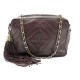  SAC A MAIN CHANEL CAMERA EN CUIR MARRON 23 CM 