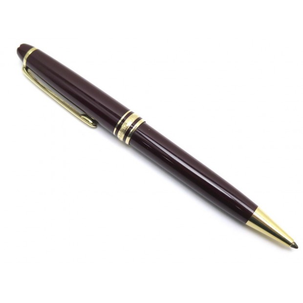 STYLO BILLE MONTBLANC MEISTERSTUCK CLASSIQUE RESINE BORDEAUX + ETUI CUIR 485€