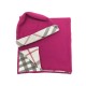 ECHARPE + BONNET BURBERRY TARTAN B10304 COTON CACHEMIRE FUSHIA SCARF CAP 420€