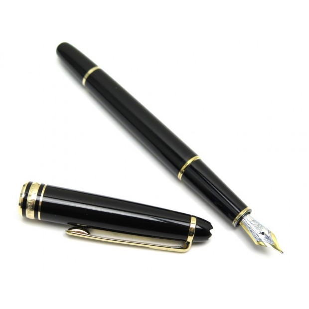 STYLO PLUME MONTBLANC MEISTERSTUCK 106514 CLASSIQUE NOIR DORE ETUI CUIR PEN 635€