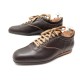 NEUF CHAUSSURES JM WESTON CASUAL TRAINING 6E 40 LARGE SNEAKERS EN CUIR MARRON