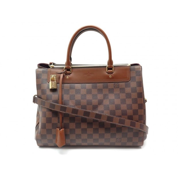 NEUF SAC A MAIN LOUIS VUITTON GREENWICH EN TOILE DAMIER EBENE BANDOULIERE 2200