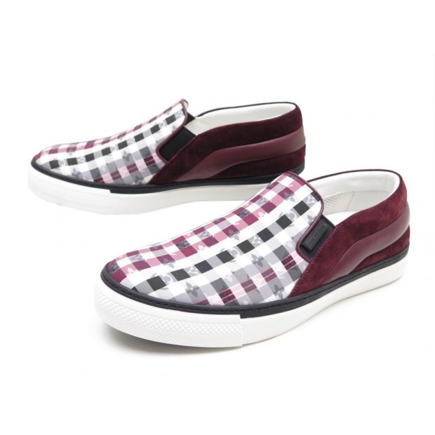 NEUF CHAUSSURES LOUIS VUITTON TWISTER SLIP-ON 6.5 T41 SNEAKERS BORDEAUX 550