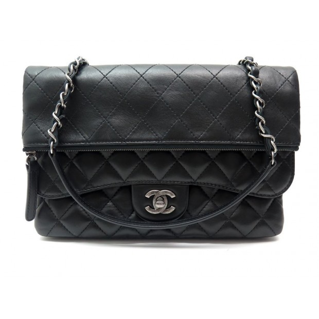 NEUF SAC A MAIN CHANEL TIMELESS 2.55 CHAINE RUTHENIUM CUIR MATELASSE BAG 4800€