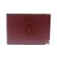 NEUF PORTE CHEQUIER MUST DE CARTIER EN CUIR BORDEAUX CHECK RACK BURGUNDY 450€