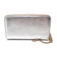 NEUF PORTEFEUILLE CHLOE EN CUIR ARGENTE PORTE MONNAIE CARTES SILVER WALLET 350