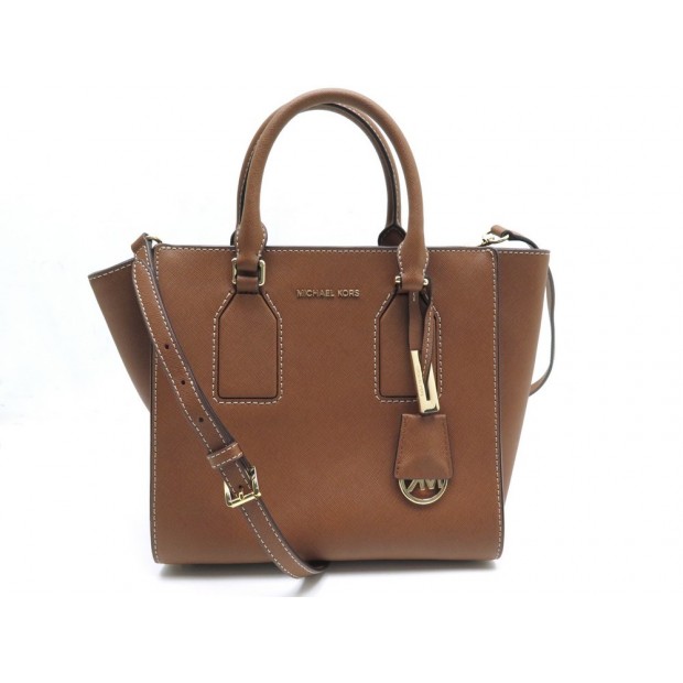 SAC A MAIN MICHAEL KORS CUIR MARRON 