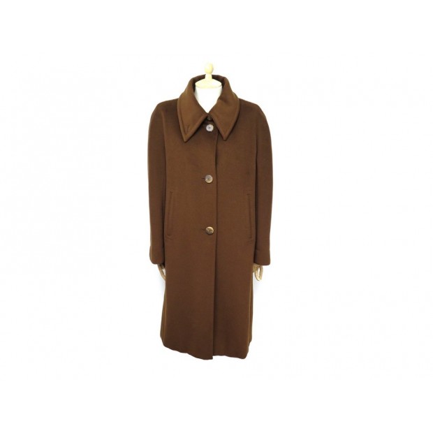 NEUF MANTEAU MAX MARA LONG 38 M EN LAINE CACHEMIRE MARRON COAT BROWN WOOL 2030€