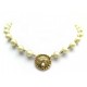 VINTAGE COLLIER CHANEL TELE DE LION EN METAL DORE & PERLES PEARLS NECKLACE 1200€