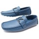 NEUF CHAUSSURES LOUIS VUITTON MONTE CARLO CUIR TAIGA BLEU 