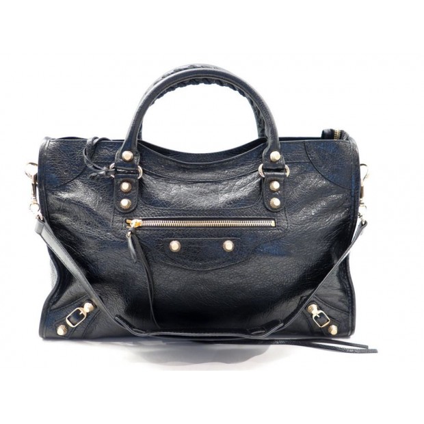 NEUF SAC A MAIN BALENCIAGA CITY 12 GIANT 281770 CUIR NOIR LEATHER HAND BAG 1595€