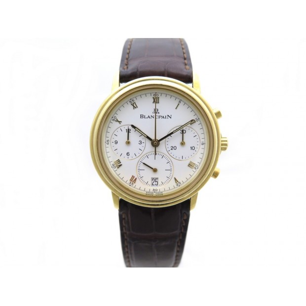 MONTRE BLANCPAIN VILLERET 1185141858 CHRONOGRAPHE 34MM OR JAUNE 18K CROCO 16910€