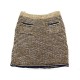 NEUF JUPE CHANEL P40762 T 36 S BLEU & CAMEL DOUBLURE SOIE BLUE SKIRT NEW 2200€