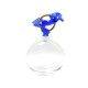 NEUF CARAFE EN CRISTAL DAUM TORQUES CHEVAL CABRE EN PATE DE VERRE BLEUE CRYSTAL