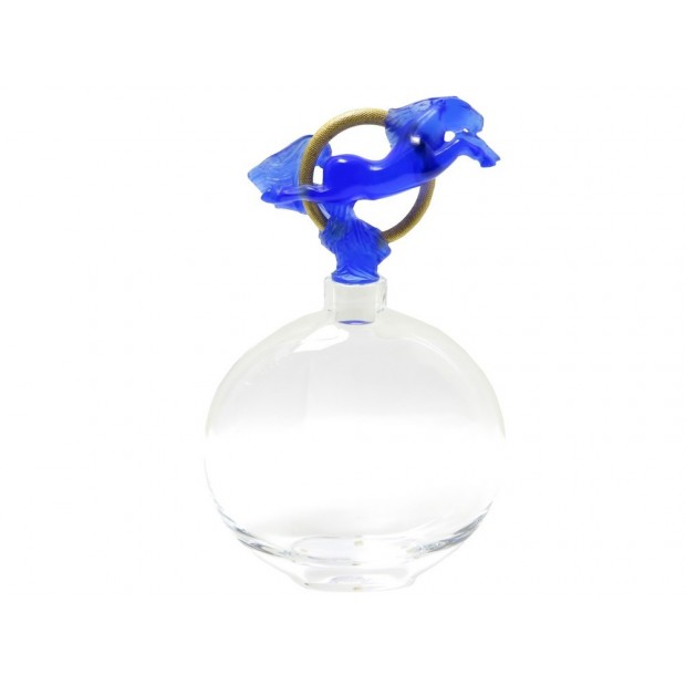 NEUF CARAFE EN CRISTAL DAUM TORQUES CHEVAL CABRE EN PATE DE VERRE BLEUE CRYSTAL