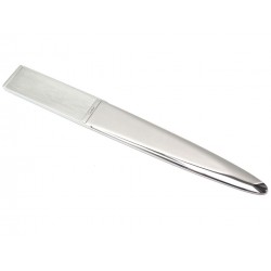 NEUF COUPE PAPIER CARTIER OUVRE LETTRES EN METAL ARGENTE BOITE PAPER CUTTER 590€