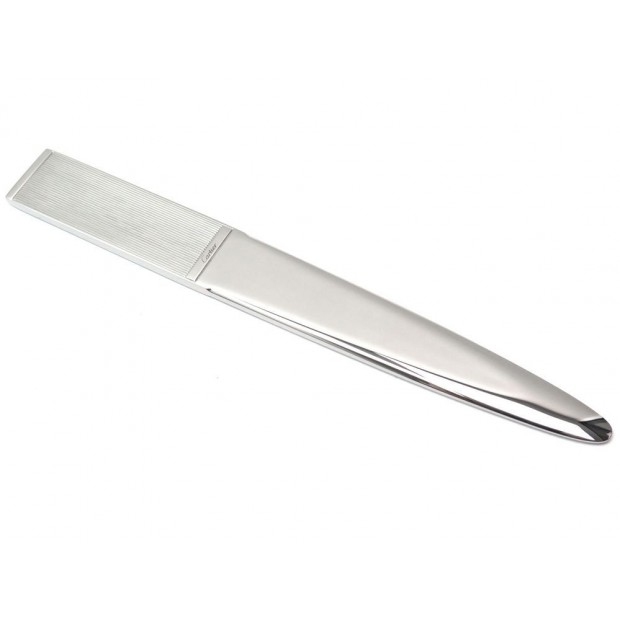 NEUF COUPE PAPIER CARTIER OUVRE LETTRES EN METAL ARGENTE BOITE PAPER CUTTER 590€