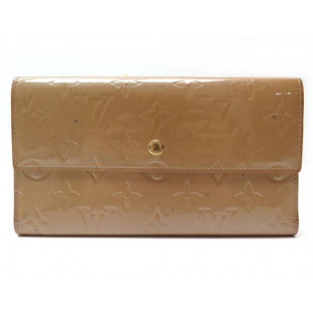 PORTEFEUILLE LOUIS VUITTON SARAH CUIR MONOGRAM VERNIS CAMEL M90152 WALLET 595€