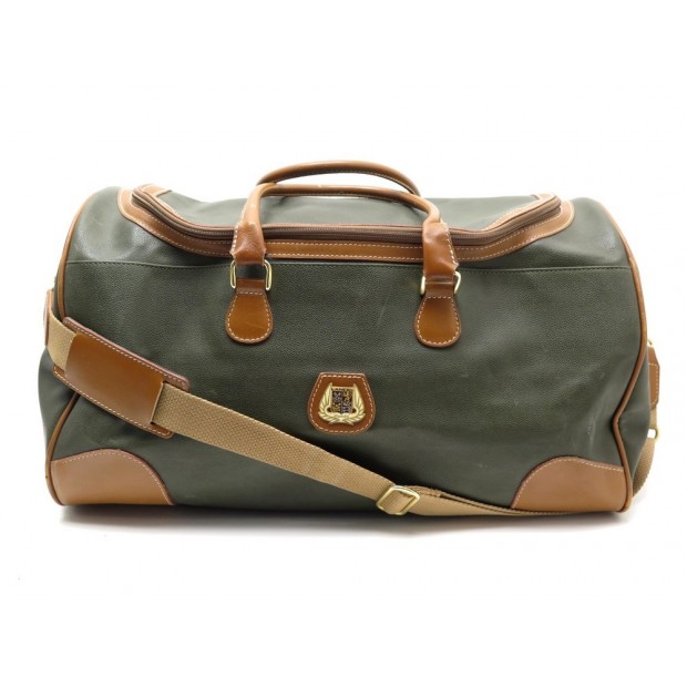 SAC A MAIN DE VOYAGE LANCEL 55 CABINE TOILE & CUIR KAKI BANDOULIERE TRAVEL BAG