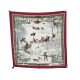 NEUF VINTAGE FOULARD HERMES L'HIVER 1ERE EDITION 1968 CARRE SOIE SILK SCARF 360€