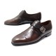 CHAUSSURES BERTLUTI 6.5 40.5 MOCASSIN A BOUCLE CUIR MARRON SOULIER SHOES 1580