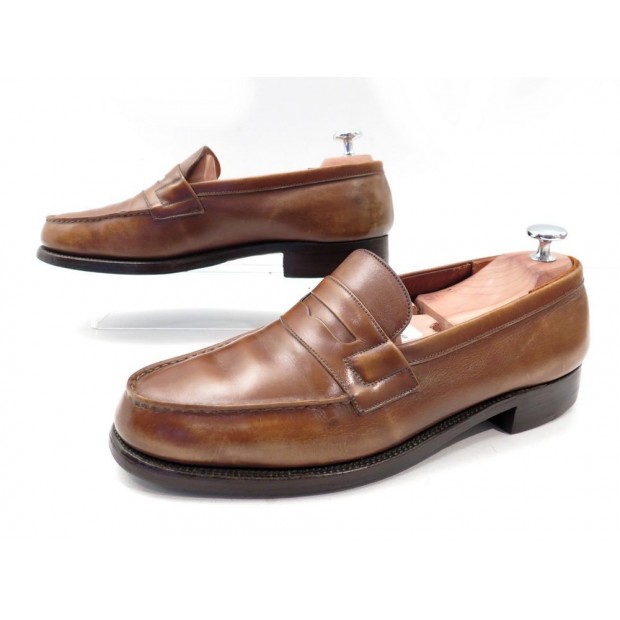 CHAUSSURES JM WESTON 180 7.5D 41.5 MOCASSINS EN CUIR MARRON PATINE SHOES 575€