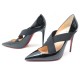 NEUF CHAUSSURES CHRITIAN LOUBOUTIN 38.5 CUIR VERNI NOIR PUMP BLACK SHOES 575 