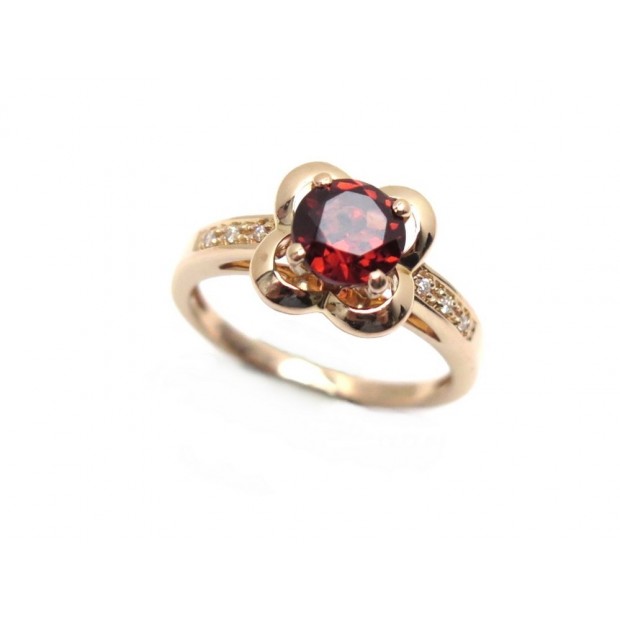 BAGUE MAUBOUSSIN DESIREZ L'AMOUR T 49 EN OR ROSE & DIAMANTS RHODOLITE RING 1000€