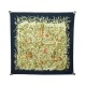 NEUF FOULARD HERMES LES BLES CARRE 70 CM EN COTON BLEU MARINE COTTON SCARF 270€