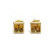 NEUF BOUCLES D'OREILLES POIRAY LOLITA 847105 OR JAUNE ET CITRINE EARRINGS 440€