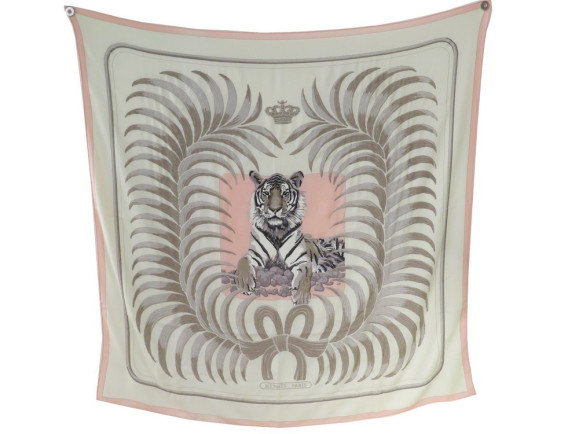  chale hermes tigre royal brode de perles