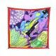 NEUF FOULARD DIOR LES IRIS DE MONSIEUR DIOR SOIE ROUGE NEW RED SILK SCARF 360€