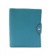 COUVERTURE DE CAHIER HERMES ULYSSE PM PORTE BLOC NOTE EN CUIR TOGO BLEU 189€