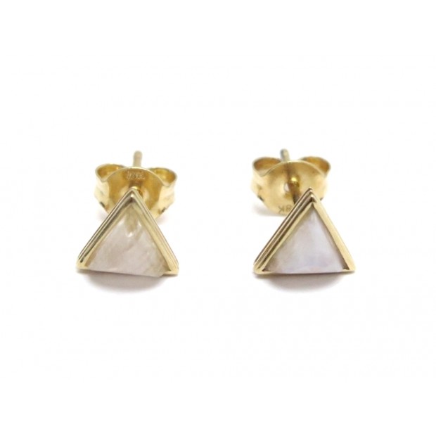 NEUF BOUCLES D'OREILLES POIRAY LOLITA 847126 PIERRE DE LUNE OR 18K EARRINGS 440€