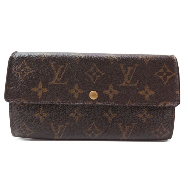 PORTEFEUILLE LOUIS VUITTON SARAH M60531 TOILE MONOGRAM MARRON CANVAS WALLET 475€