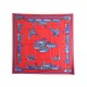 NEUF VINTAGE FOULARD HERMES LA MARE AUX CANARDS CARRE 90 SOIE ROUGE SCARF 360€