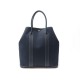 SAC HERMES GARDEN PARTY TOILE ET CUIR BLEU