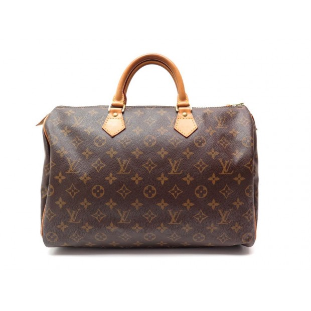 SAC A MAIN LOUIS VUITTON SPEEDY 35 M41107 EN TOILE MONOGRAM MARRON HANDBAG 815